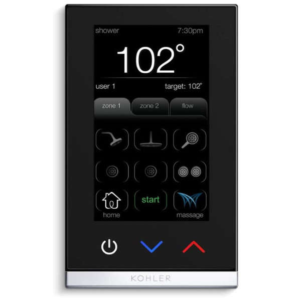 Kohler K-99693-P-NA Digital Interface (Plastic, Black/Unpolished, 3.31 x 1.06 x 5.13in)