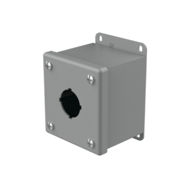 Hoffman Enclosures E1PB Enclosure (Gray, Mild Steel, 1.4lbs, 3.5 x 3.25 x 2.75in)