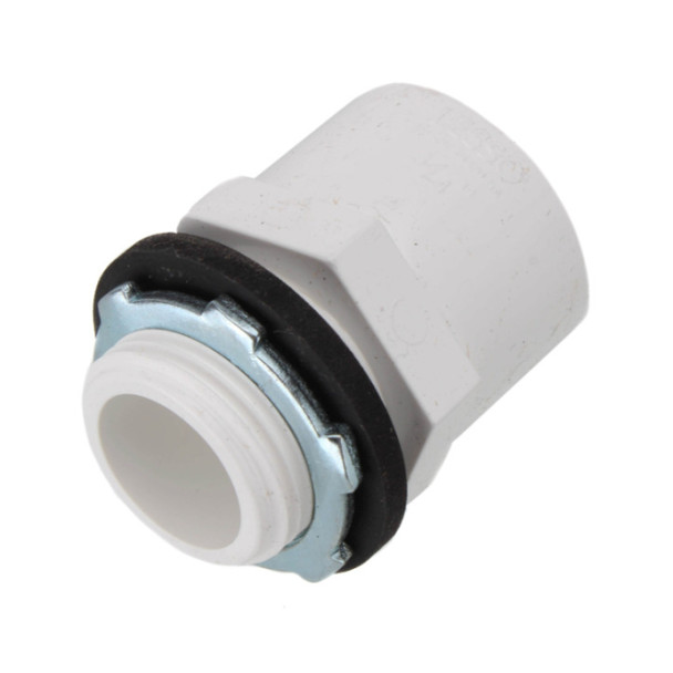 DiversiTech 6-1 Drain Pan Fitting (White, PVC, 3/4in)