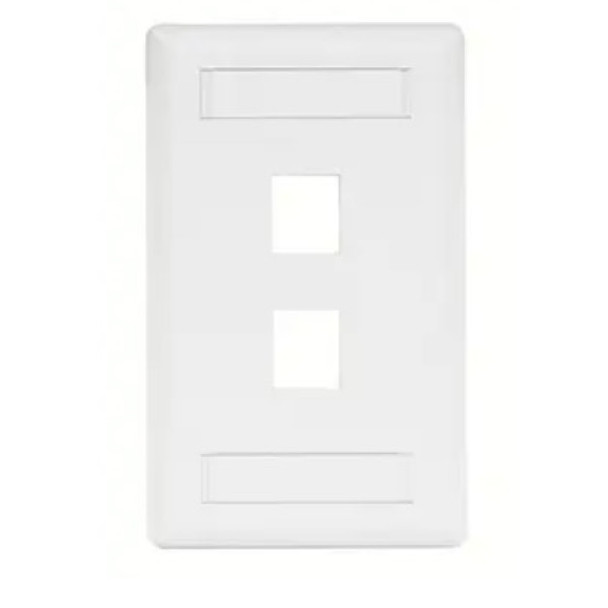 Hubbell Premise Wiring IFP12W Wall Plate (White, High-Impact Thermoplastic (UL 94V-0), Gangs: 1)