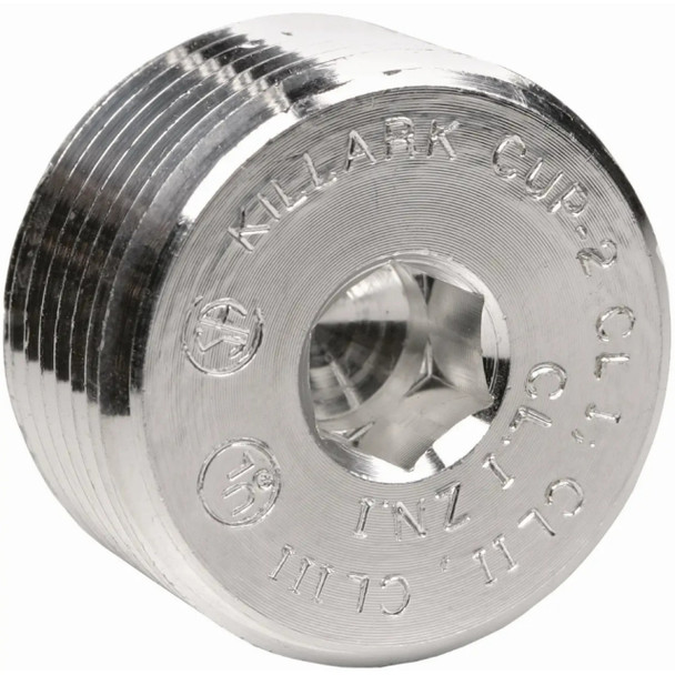 Killark CUP-1 Recessed Plug (Aluminum, Copper Free (less than 4/10 of 1%), 1/2in)