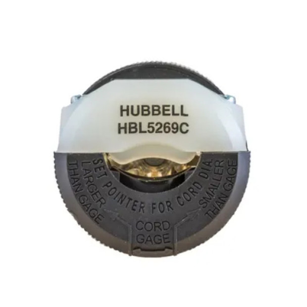 Hubbell Wiring Device-Kellems HBL5269C Straight Blade Connector (Black and White, 125v, 15A, 2P, 3W)