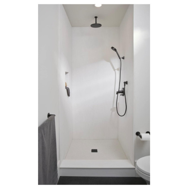 Kohler K-7394-BL Shower Arm Flange (Brass, Matte Black, 1/2in)