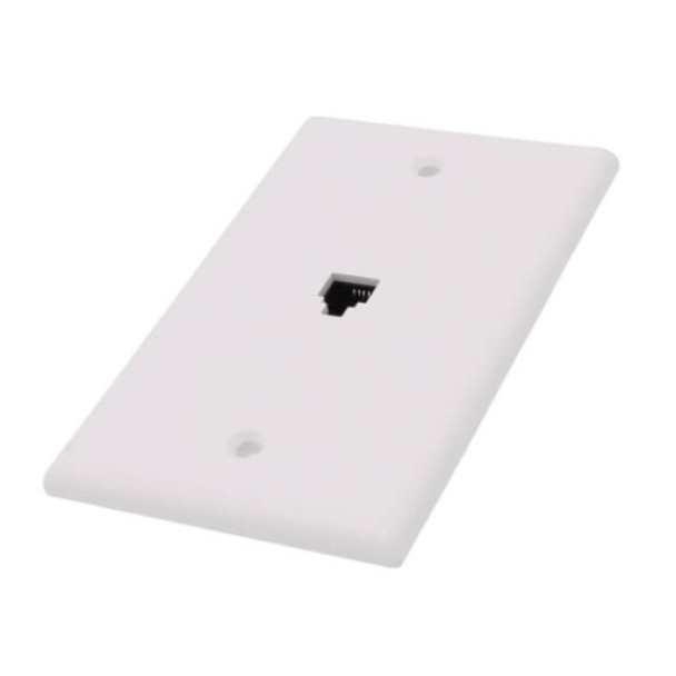 Leviton 40249-W Wall Plate (White, High-Impact Plastic, Gangs: 1)