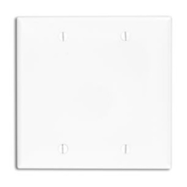 Leviton 80725-W Wall Plate (White, Nylon, Gangs: 2)