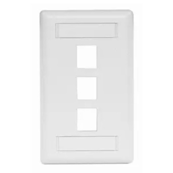 Hubbell Premise Wiring IFP13W Wall Plate (White, High-Impact Thermoplastic (UL 94V-0), Gangs: 1)