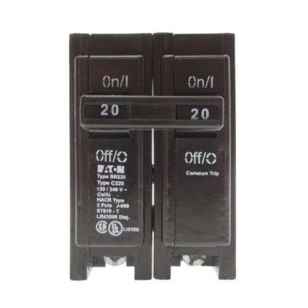 Cutler-Hammer BR220 Circuit Breaker (120/240v, 20A, 2P)