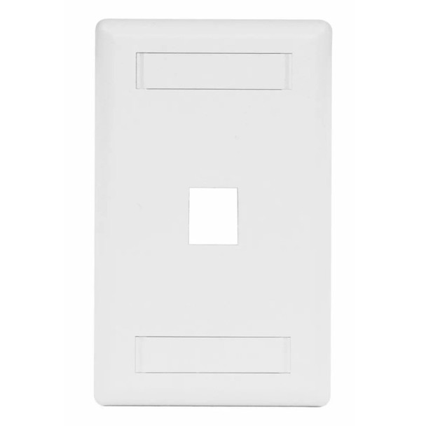 Hubbell Premise Wiring IFP11W Wall Plate (White, High-Impact Thermoplastic (UL 94V-0), Gangs: 1)