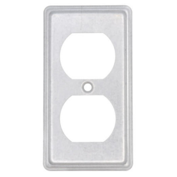Devco PI366 Wall Plate (Silver, Plated Steel, Gangs: 2)