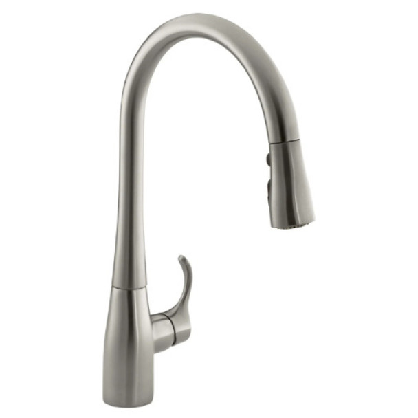 Kohler K-596-VS Kitchen Faucet (Metal, Vibrant Stainless, 1.5GPM)