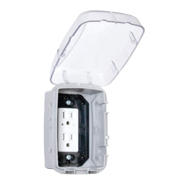 Intermatic WP3100C Electrical Outlet Box Cover (Clear, Horizontal or Vertical)