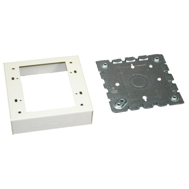 Wiremold V5747-2 Electrical Box (Ivory, Steel, 300v, 4.75 x 4.75 x 1.37in)