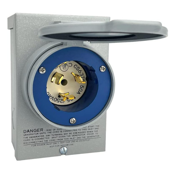 Reliance Controls PB50 Power Inlet Box (Gray, 125/250v)
