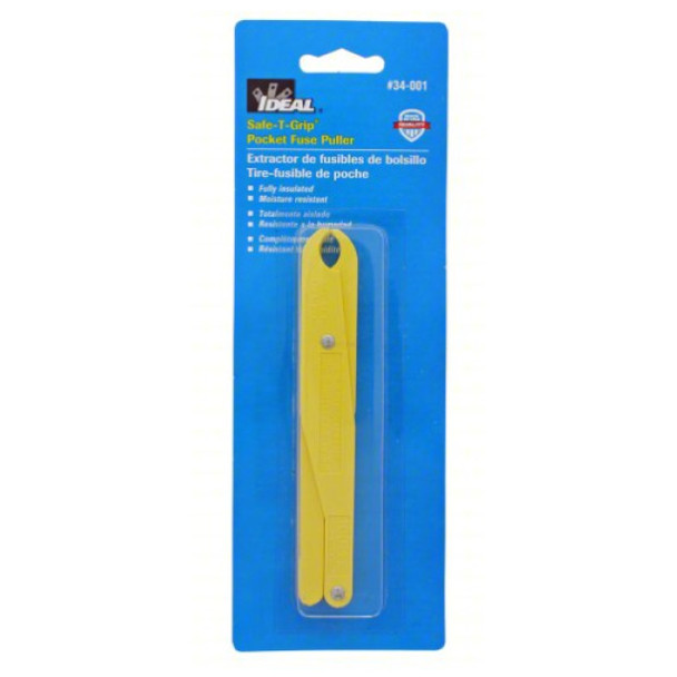 Ideal Industries 34-001 Fuse Puller (Yellow, High-Dielectric, Glass-Filled Polypropylene, 5in)