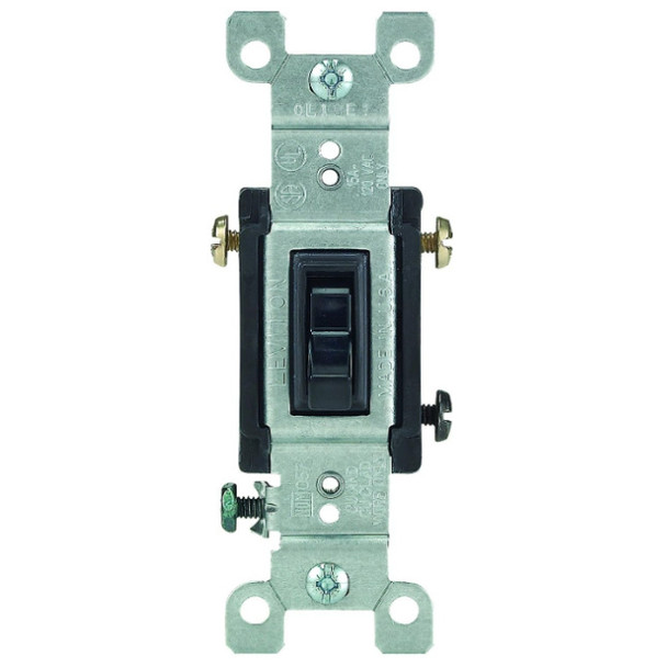 Leviton 1453-2E Toggle Switch (Black, 120v, 15A, 3P)