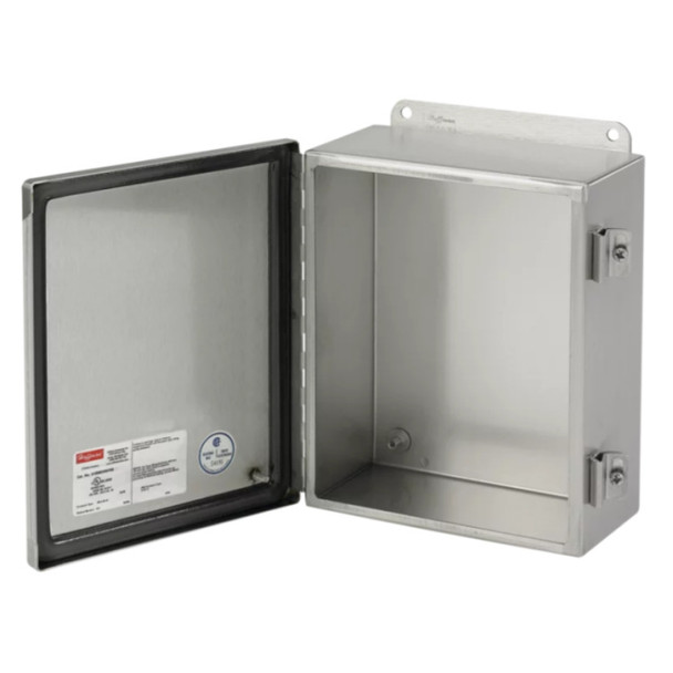 Hoffman Enclosures A12106CHNFSS Enclosure (Unpainted, Stainless Steel 304, 11.3lbs, 12 x 10 x 6in)