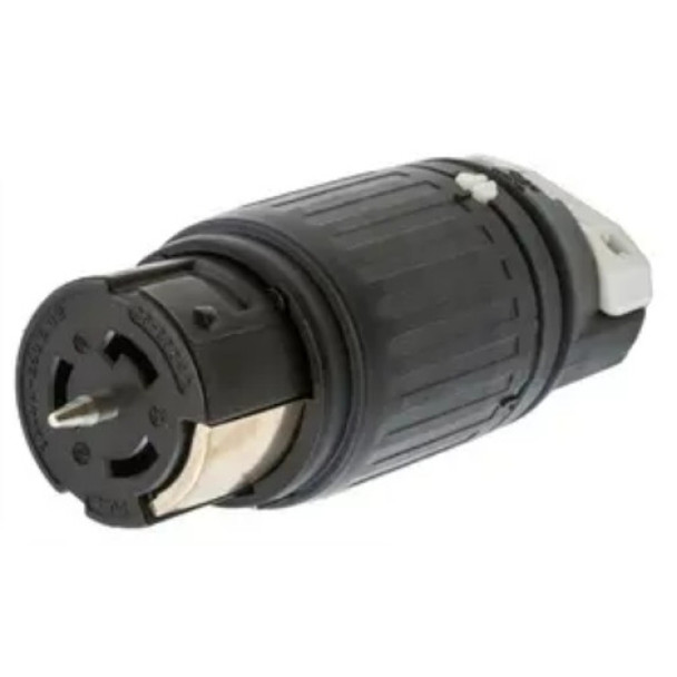 Hubbell Wiring Device-Kellems CS8364C Locking Connector (Black, White, 250VAC, 50A, 3P, 4W)