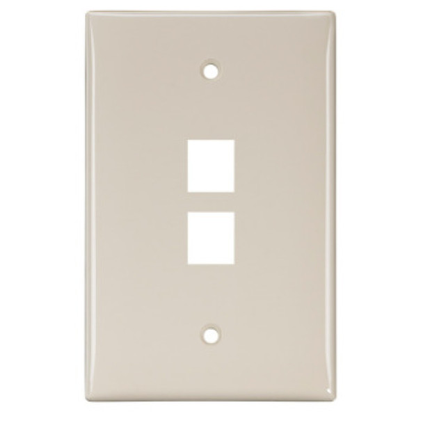 Leviton 41091-2TN Wall Plate (Light Almond, High-Impact Nylon, Gangs: 1)