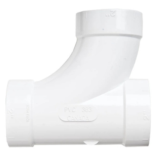 Broan-NuTone CF383 Tee (White, PVC, 2in)