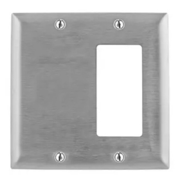 Bryant SS1426 Wall Plate (Silver, Stainless Steel, Type 302/304, Gangs: 2)