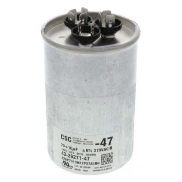 Rheem 43-26271-47 Capacitor (370v, Round, 70/10MFD)