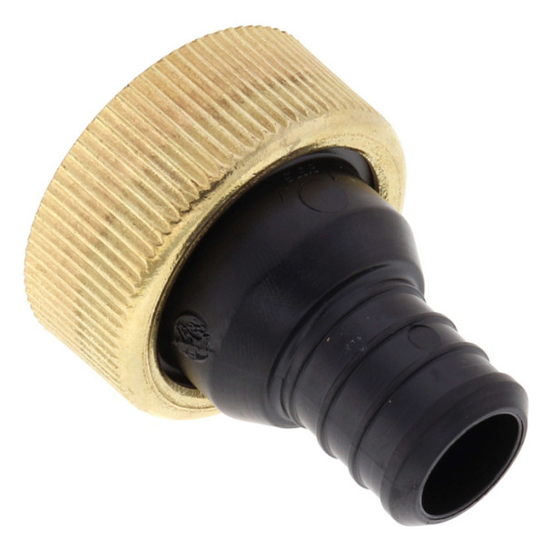 Viega 50141 Adapter (Black, Poly-Alloy, 3/4in, Lead Free, 160PSI, 180°F)