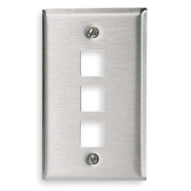 Hubbell Premise Wiring SSF13 Wall Plate (Brushed Stainless Steel, Stainless Steel, Gangs: 1)