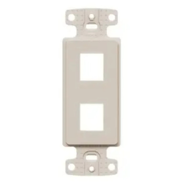 Hubbell Premise Wiring NS612LA Wall Plate (Light Almond/Office White, High-Impact Thermoplastic (UL 94V-0), Gangs: 1)