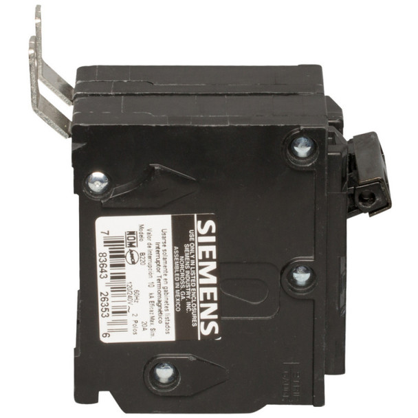 Siemens B220 Circuit Breaker (120/240VAC, 20A, 2P)