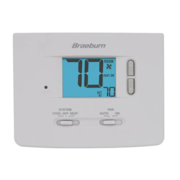 Braeburn 1020NC Thermostat (White, 24v, 45 to 90°F)