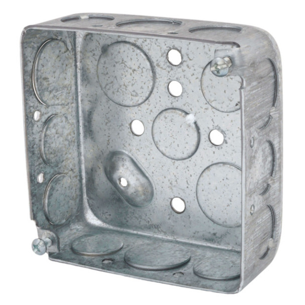 Devco PI362 Electrical Box (Galvanized Steel, 4 x 4 x 1-1/2in)