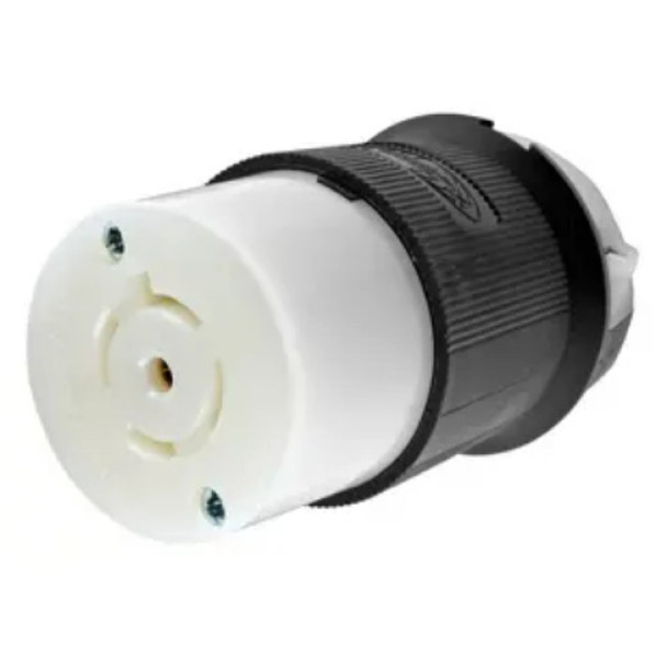 Hubbell Wiring Device-Kellems HBL2513 Locking Connector (Black, White, 120/208VAC, 20A, 4P, 5W)
