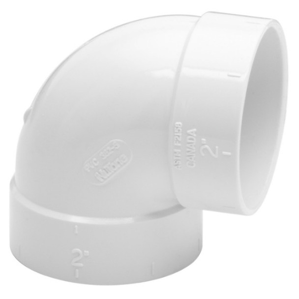 Broan-NuTone CF382S Elbow (White, PVC, 2in)