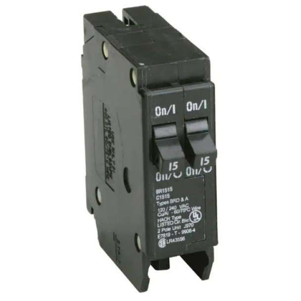 Cutler-Hammer BR1515 Circuit Breaker (120/240v, 15A, 1P)