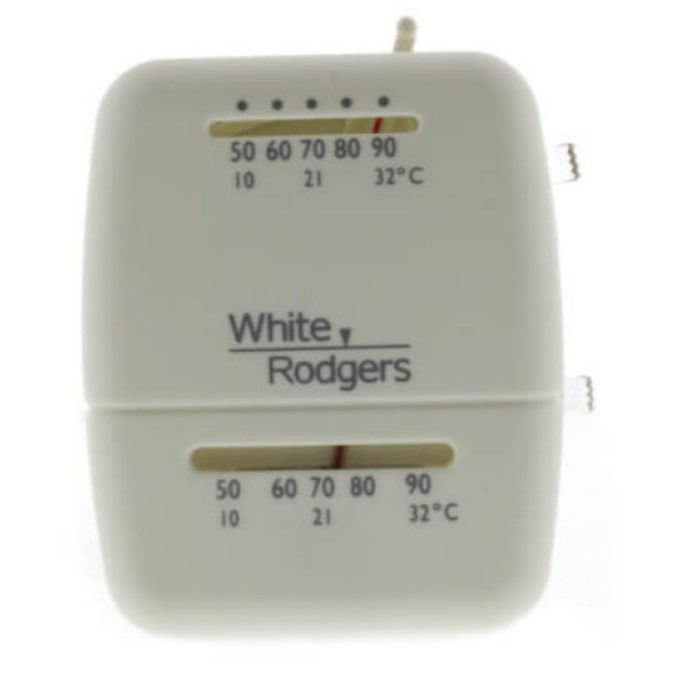 White-Rodgers 1C26-101; 01C26 101S1 Thermostat (White, 24v, 50 to 90°F)