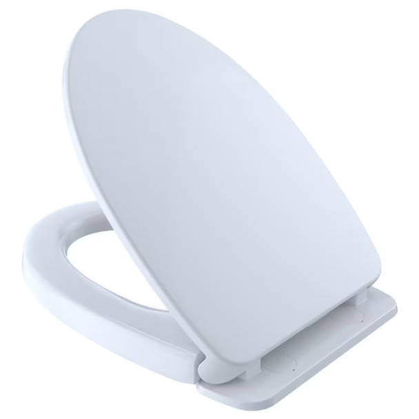 TOTO SS124#01 Toilet Seat (#01 Cotton, Plastic, 19-5/8 x 2-1/8 x 14-1/16in, Elongated)