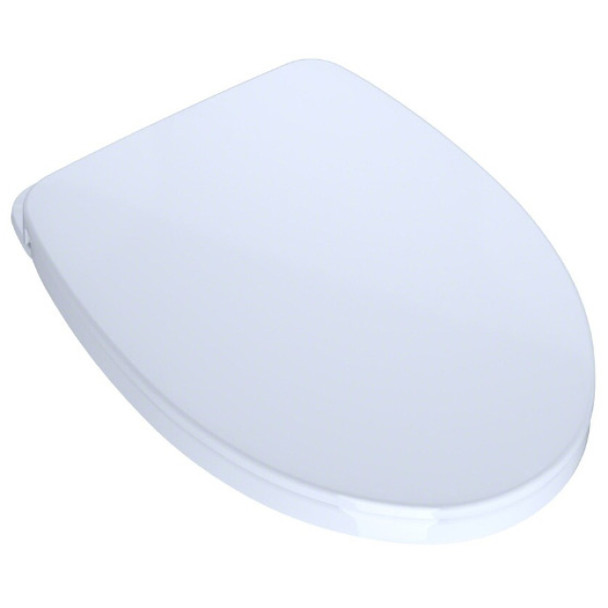 TOTO SS124#01 Toilet Seat (#01 Cotton, Plastic, 19-5/8 x 2-1/8 x 14-1/16in, Elongated)