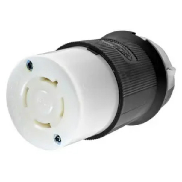 Hubbell Wiring Device-Kellems HBL2743 Locking Connector (Black, White, 600VAC, 30A, 3P, 4W)