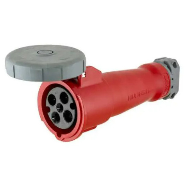 Hubbell Wiring Device-Kellems HBL460C7W Pin and Sleeve Connector (Red, 480VAC, 60A, 3P, 4W)