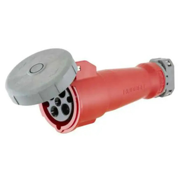 Hubbell Wiring Device-Kellems HBL460C7W Pin and Sleeve Connector (Red, 480VAC, 60A, 3P, 4W)