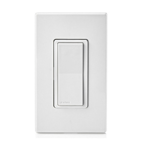 Leviton D215S-1BW Light Switch (White, 120/277v, 15A, 1P)