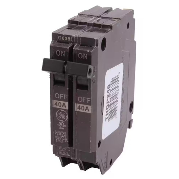 General Electric THQP240 Circuit Breaker (120/240VAC, 40A, 2P)