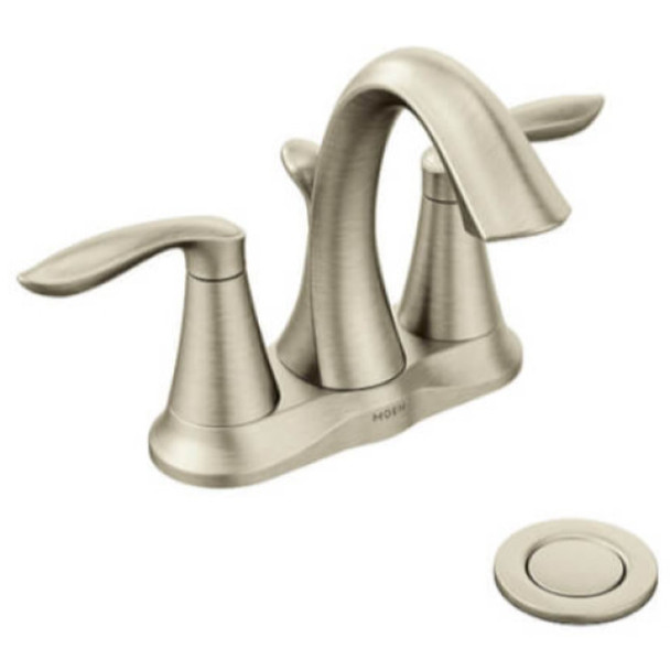 Moen 6410BN Bathroom Faucet (Metal, Brushed Nickel, 1.2GPM)