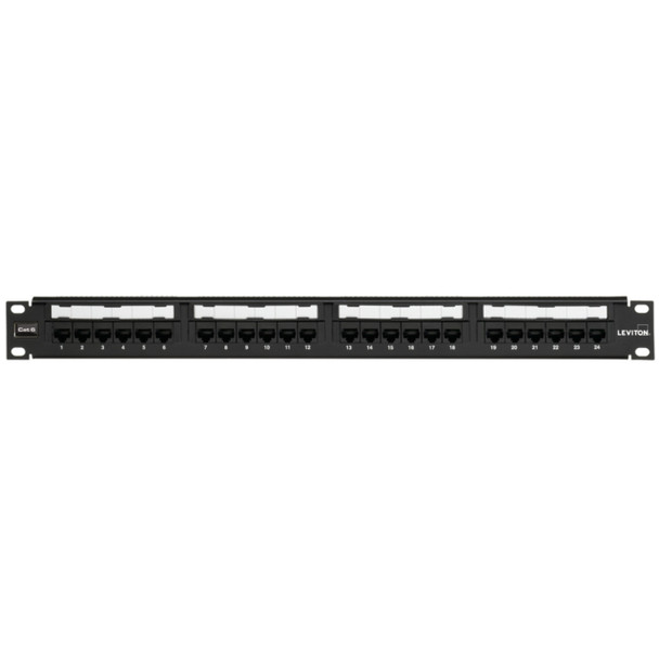 Leviton 69586-U24 Patch Panel (Black, 5 x 5 x 5.6in)