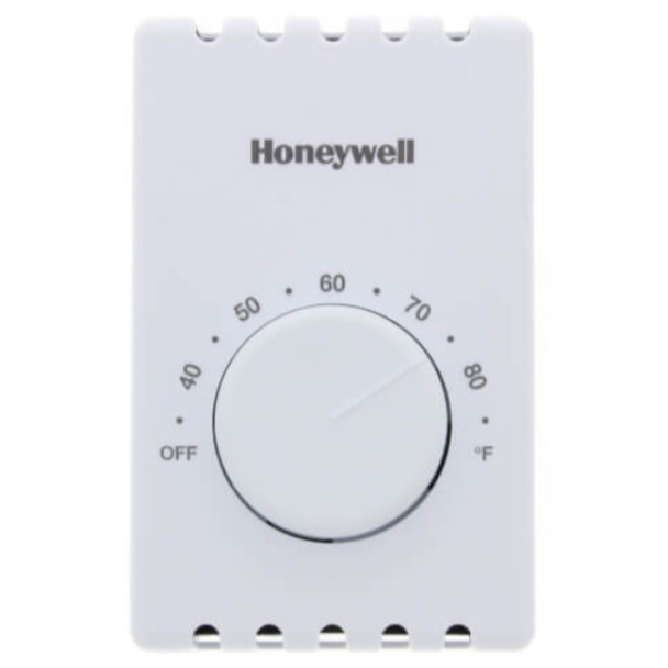 Honeywell T410B1004/U; T410B1004 Thermostat (White, 120/208/240/277VAC, 40 to 80°F)