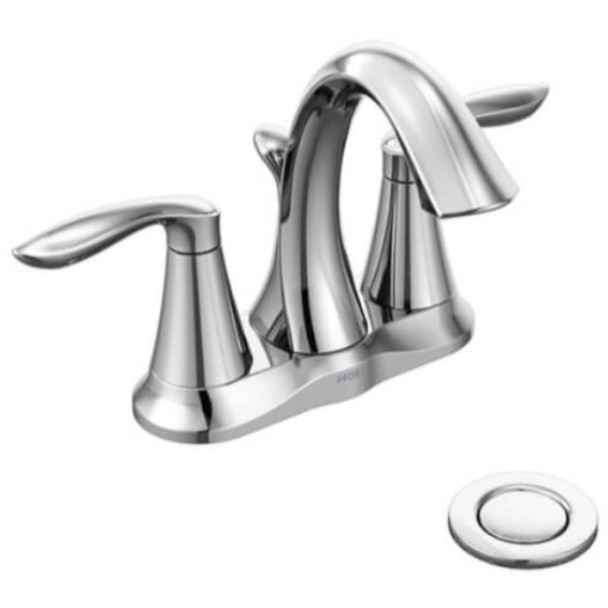 Moen 6410 Bathroom Faucet (Metal, Chrome, 1.2GPM)