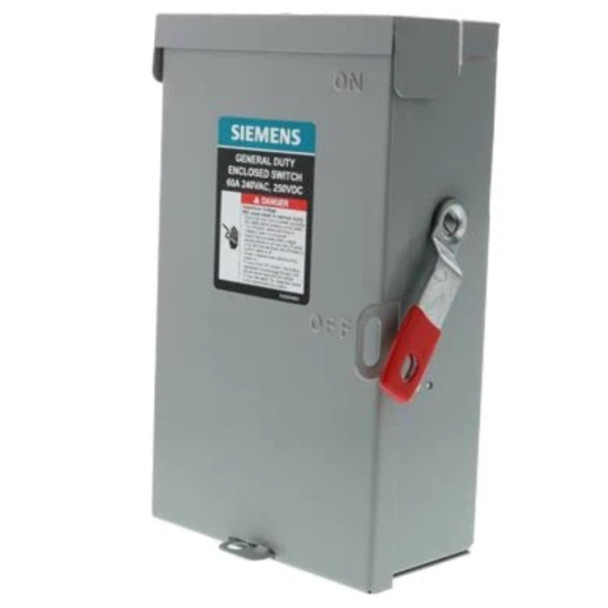 Siemens GF322NA Safety Switch (Steel, 240v, 60A, 3P)