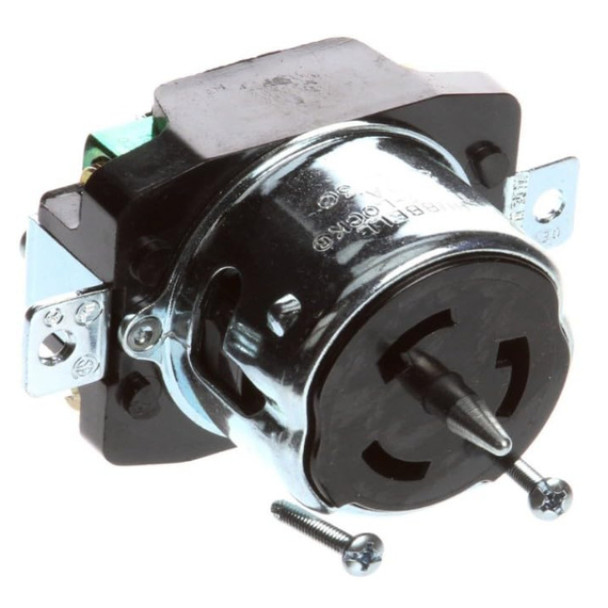 Hubbell Wiring Device-Kellems CS8369 Receptacle  (Black, 250VAC, 50A, 3P, 4W)