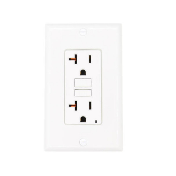 Leviton GFNT2-W Duplex Receptacle (White, 125v, 20A, 2P, 3W)