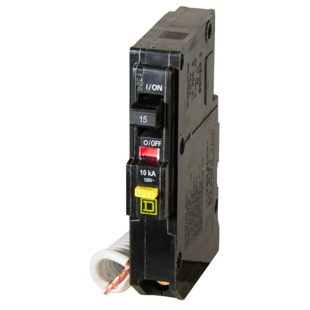 Square D QO115GFI Circuit Breaker (120VAC, 15A, 1P)